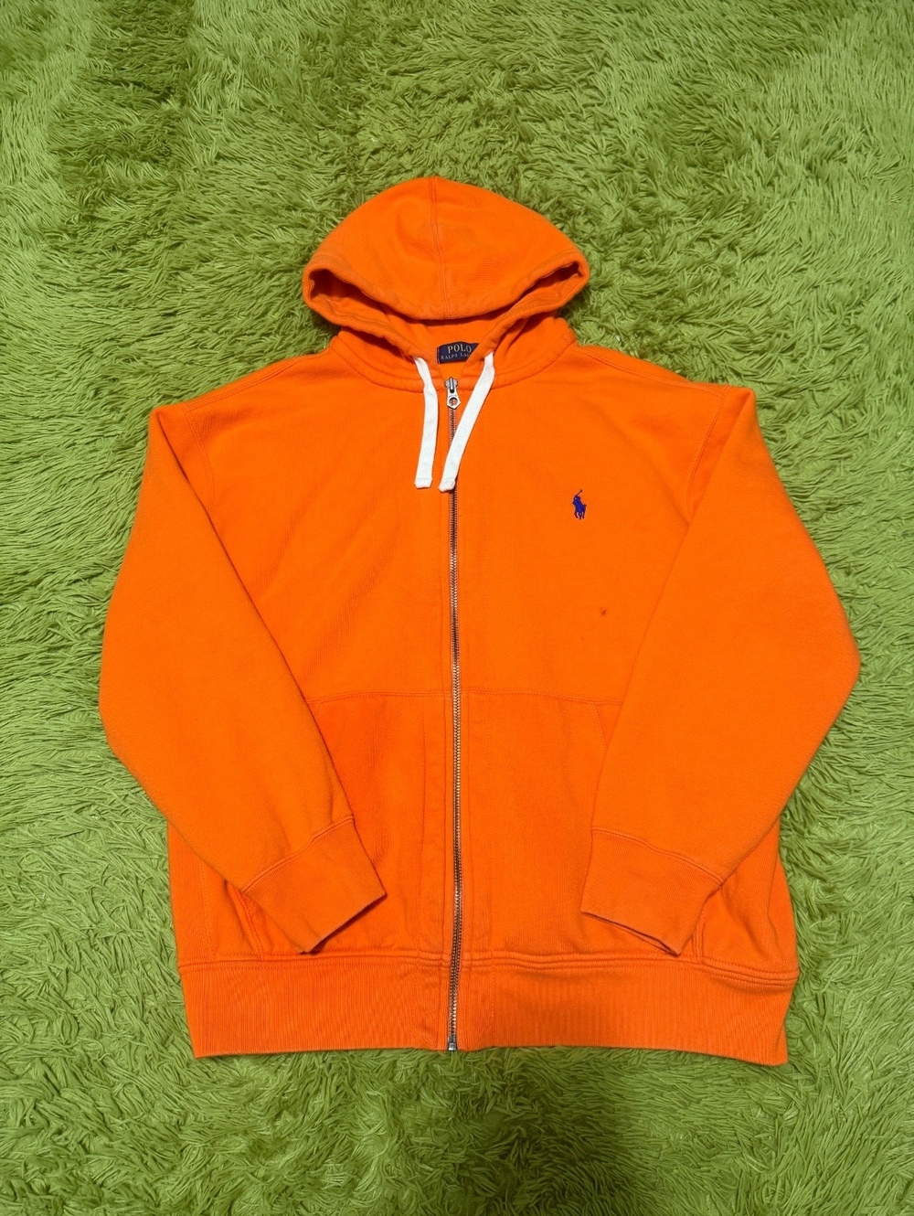 Polo Ralph Lauren Zip-Up Hoodie Hoodie Men's 2XL Orange
